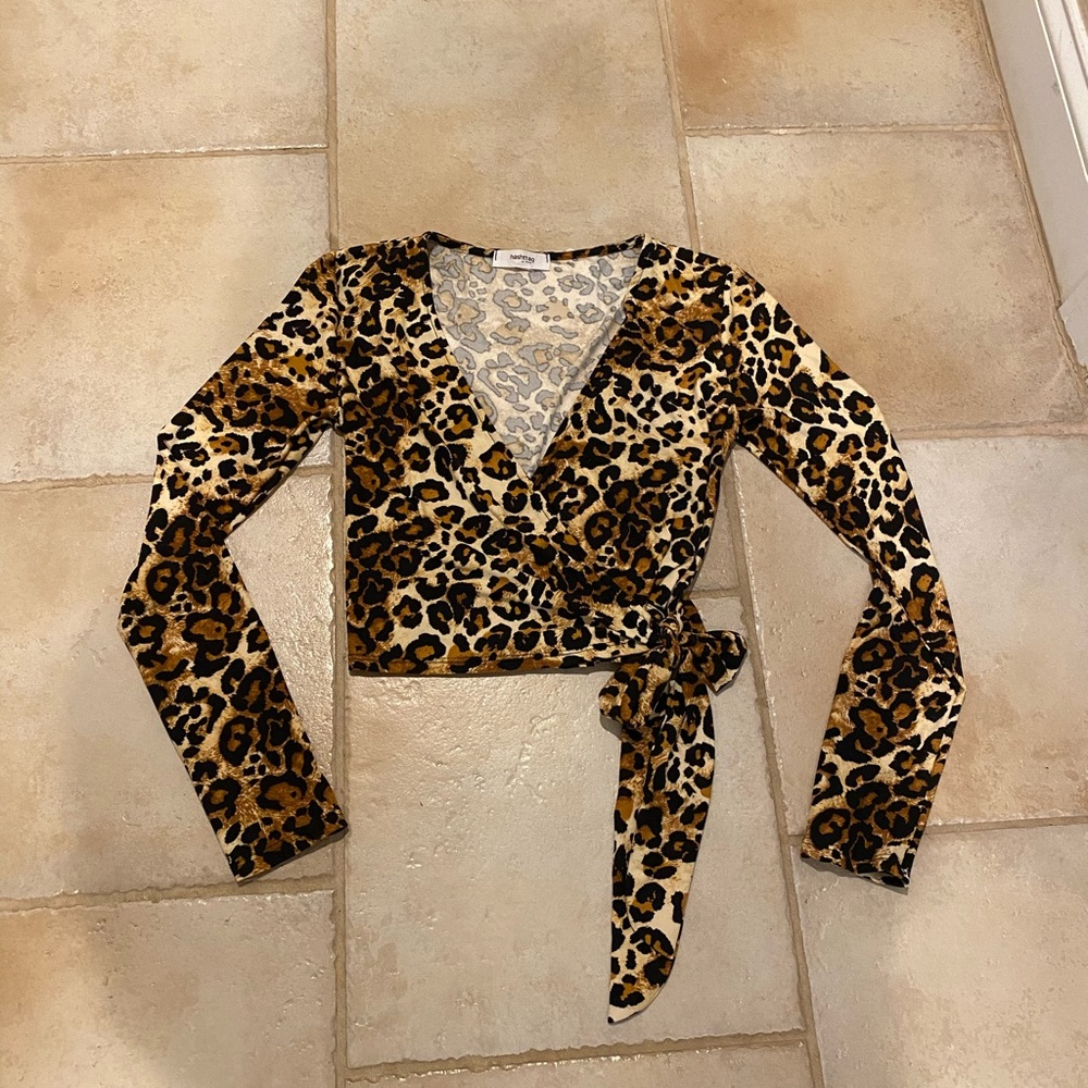 Cheetah Tie Crop Top